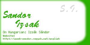 sandor izsak business card